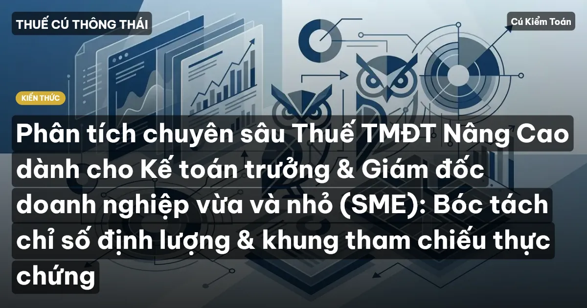 Phân tích chuyên sâu Thuế TMĐT Nâng Cao dành cho Kế toán trưởng & Giám đốc doanh nghiệp vừa và nhỏ (SME): Bóc tách chỉ số định lượng & khung tham chiếu thực chứng