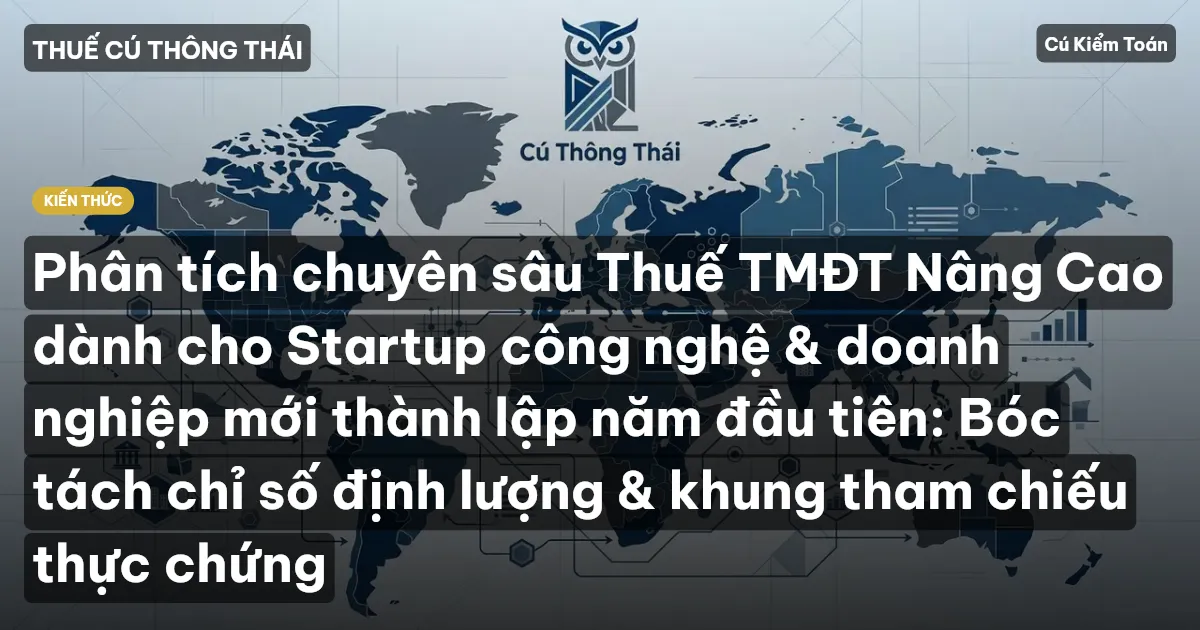 Phân tích chuyên sâu Thuế TMĐT Nâng Cao dành cho Startup công nghệ & doanh nghiệp mới thành lập năm đầu tiên: Bóc tách chỉ số định lượng & khung tham chiếu thực chứng