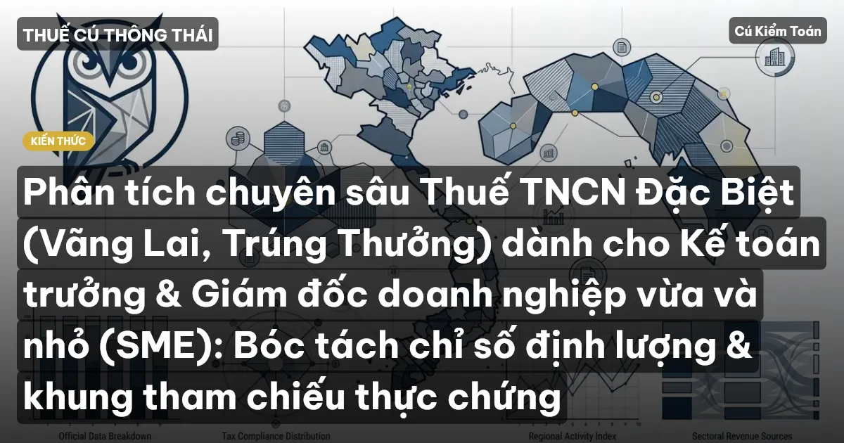 Phân tích chuyên sâu Thuế TNCN Đặc Biệt (Vãng Lai, Trúng Thưởng) dành cho Kế toán trưởng & Giám đốc doanh nghiệp vừa và nhỏ (SME): Bóc tách chỉ số định lượng & khung tham chiếu thực chứng