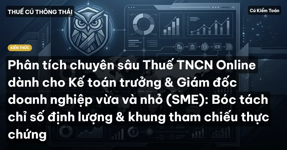 Phân tích chuyên sâu Thuế TNCN Online dành cho Kế toán trưởng & Giám đốc doanh nghiệp vừa và nhỏ (SME): Bóc tách chỉ số định lượng & khung tham chiếu thực chứng