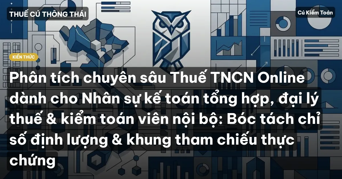 Phân tích chuyên sâu Thuế TNCN Online dành cho Nhân sự kế toán tổng hợp, đại lý thuế & kiểm toán viên nội bộ: Bóc tách chỉ số định lượng & khung tham chiếu thực chứng