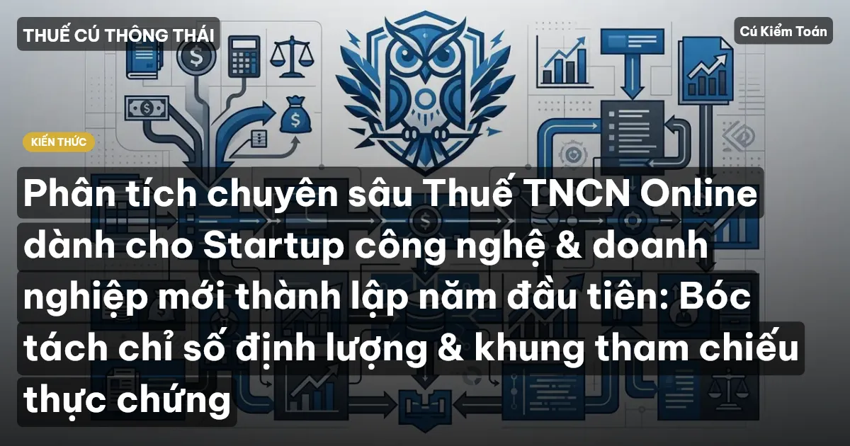 Phân tích chuyên sâu Thuế TNCN Online dành cho Startup công nghệ & doanh nghiệp mới thành lập năm đầu tiên: Bóc tách chỉ số định lượng & khung tham chiếu thực chứng
