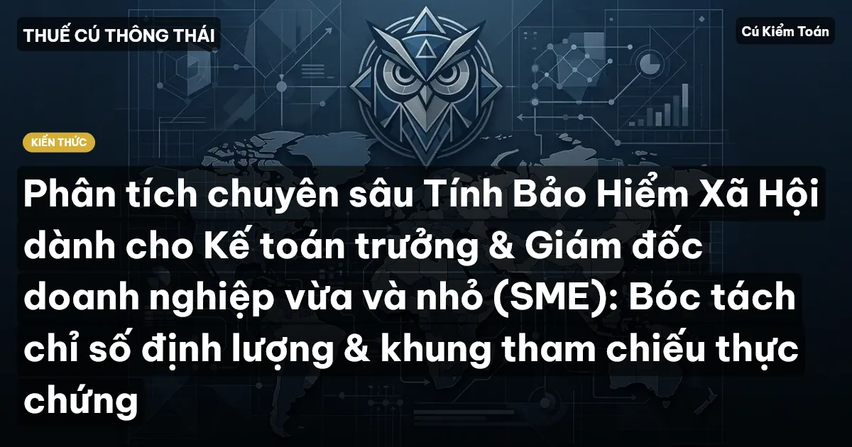 Phân tích chuyên sâu Tính Bảo Hiểm Xã Hội dành cho Kế toán trưởng & Giám đốc doanh nghiệp vừa và nhỏ (SME): Bóc tách chỉ số định lượng & khung tham chiếu thực chứng
