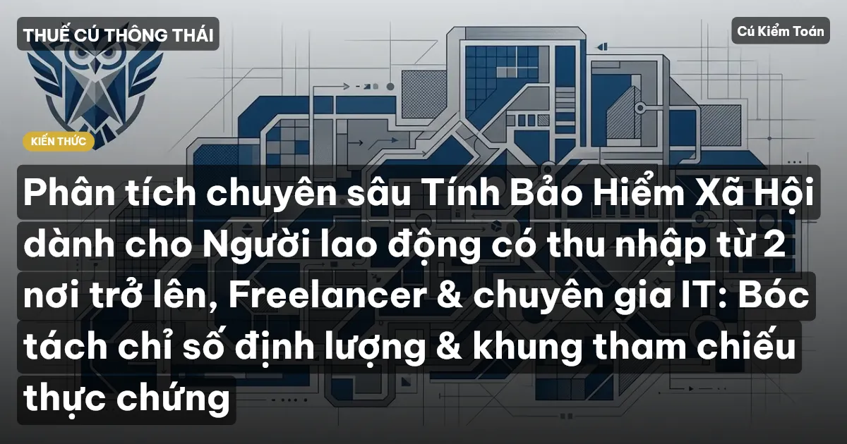 Phân tích chuyên sâu Tính Bảo Hiểm Xã Hội dành cho Người lao động có thu nhập từ 2 nơi trở lên, Freelancer & chuyên gia IT: Bóc tách chỉ số định lượng & khung tham chiếu thực chứng