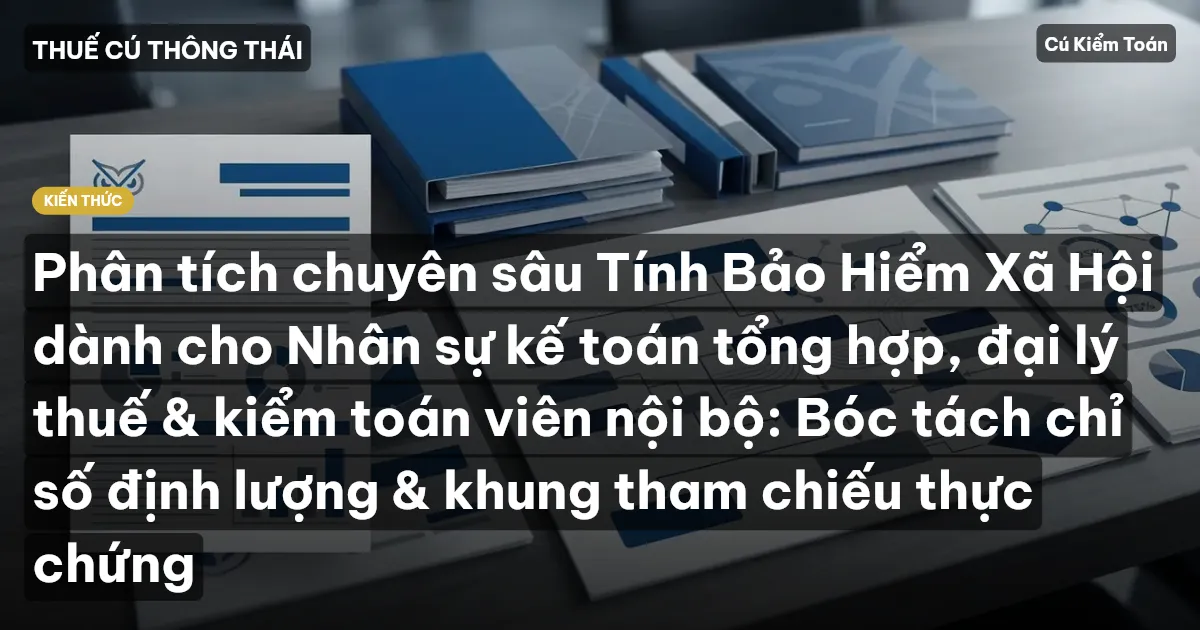 Phân tích chuyên sâu Tính Bảo Hiểm Xã Hội dành cho Nhân sự kế toán tổng hợp, đại lý thuế & kiểm toán viên nội bộ: Bóc tách chỉ số định lượng & khung tham chiếu thực chứng