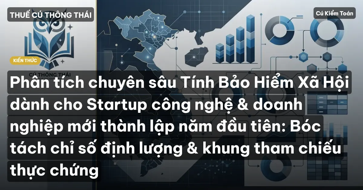 Phân tích chuyên sâu Tính Bảo Hiểm Xã Hội dành cho Startup công nghệ & doanh nghiệp mới thành lập năm đầu tiên: Bóc tách chỉ số định lượng & khung tham chiếu thực chứng