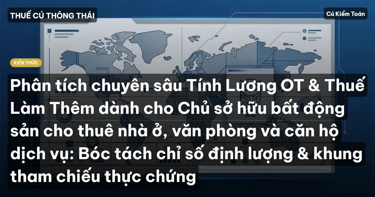 Phân tích chuyên sâu Tính Lương OT & Thuế Làm Thêm dành cho Chủ sở hữu bất động sản cho thuê nhà ở, văn phòng và căn hộ dịch vụ: Bóc tách chỉ số định lượng & khung tham chiếu thực chứng