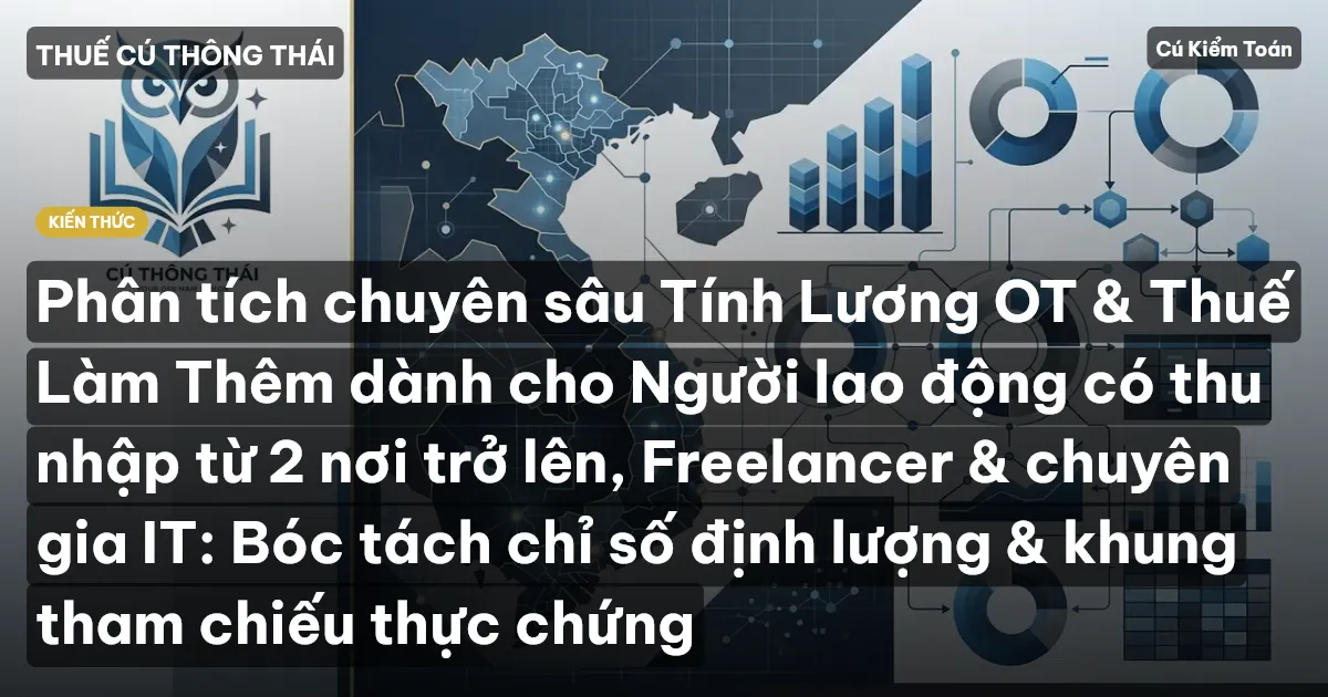 Phân tích chuyên sâu Tính Lương OT & Thuế Làm Thêm dành cho Người lao động có thu nhập từ 2 nơi trở lên, Freelancer & chuyên gia IT: Bóc tách chỉ số định lượng & khung tham chiếu thực chứng