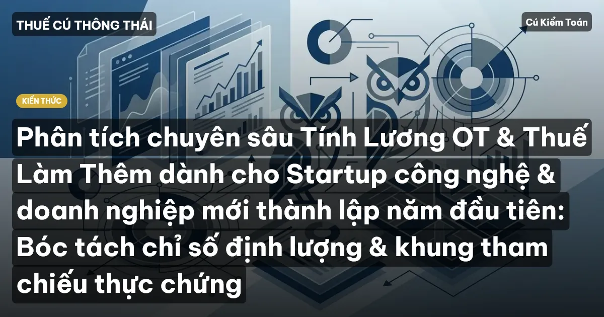 Phân tích chuyên sâu Tính Lương OT & Thuế Làm Thêm dành cho Startup công nghệ & doanh nghiệp mới thành lập năm đầu tiên: Bóc tách chỉ số định lượng & khung tham chiếu thực chứng