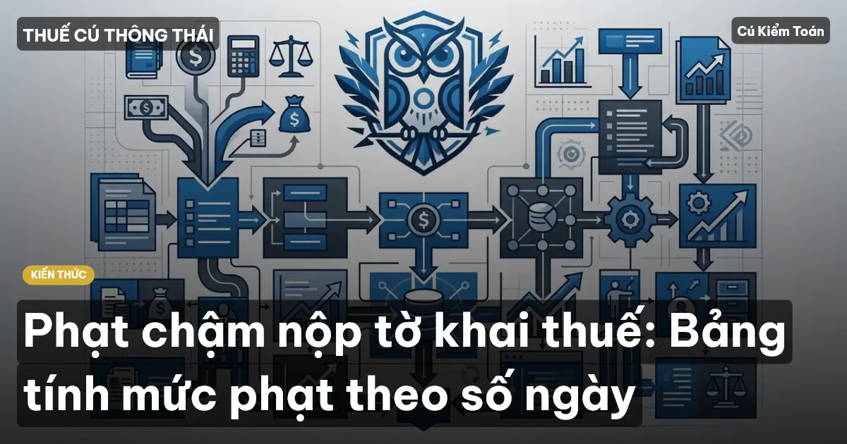Phạt chậm nộp tờ khai thuế: Bảng tính mức phạt theo số ngày