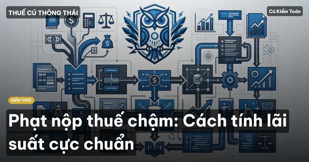 Phạt nộp thuế chậm: Cách tính lãi suất cực chuẩn
