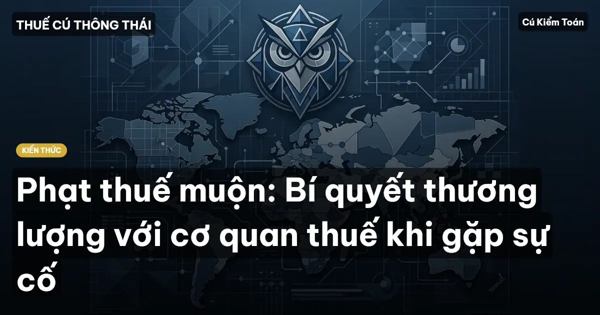 Phạt thuế muộn: Bí quyết thương lượng với cơ quan thuế khi gặp sự cố