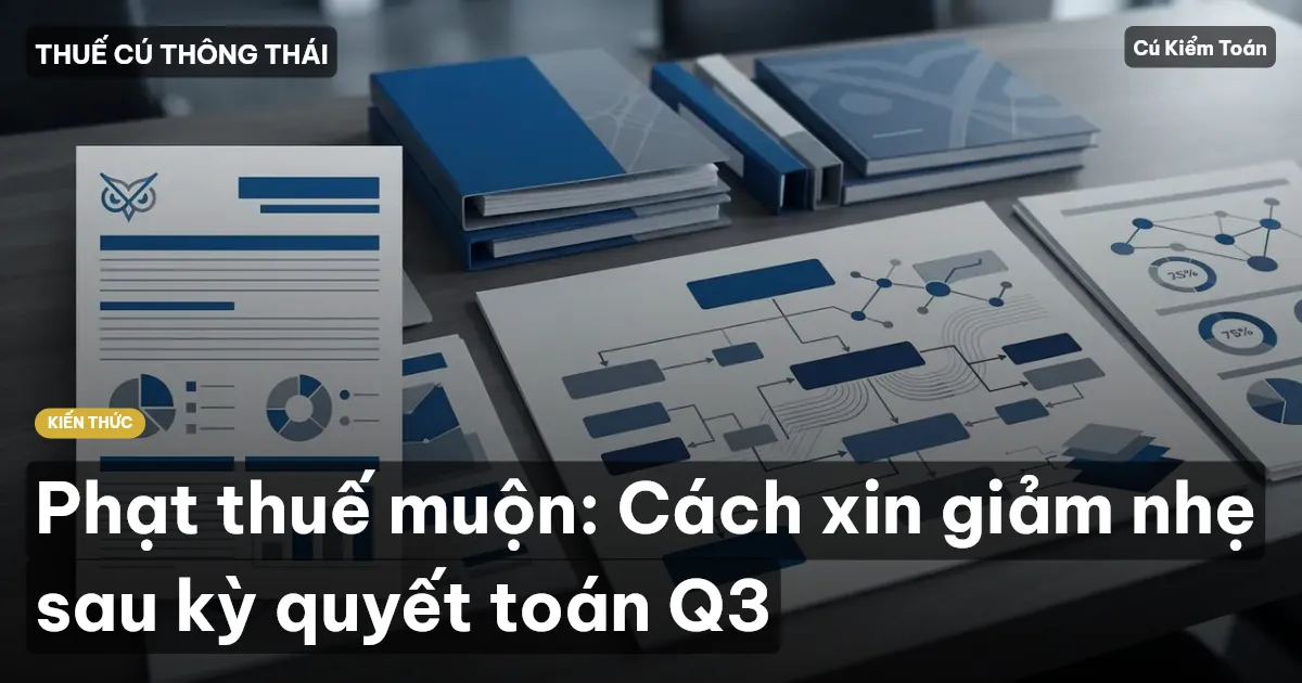Phạt thuế muộn: Cách xin giảm nhẹ sau kỳ quyết toán Q3