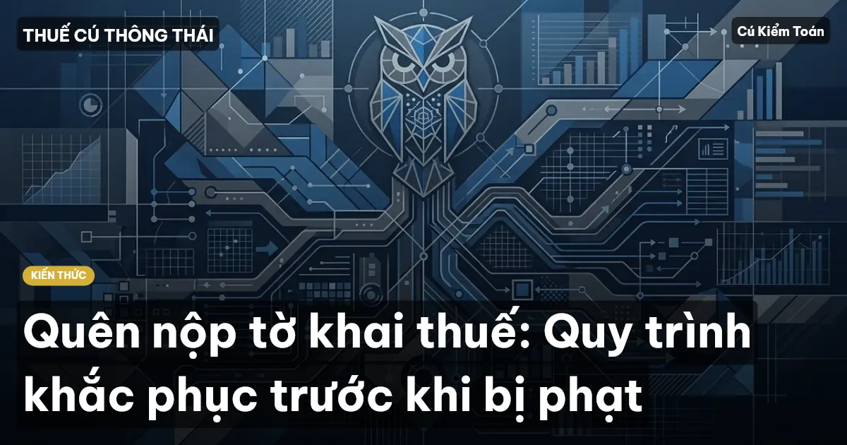 Quên nộp tờ khai thuế: Quy trình khắc phục trước khi bị phạt
