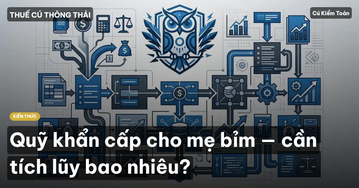Quỹ khẩn cấp cho mẹ bỉm — cần tích lũy bao nhiêu?