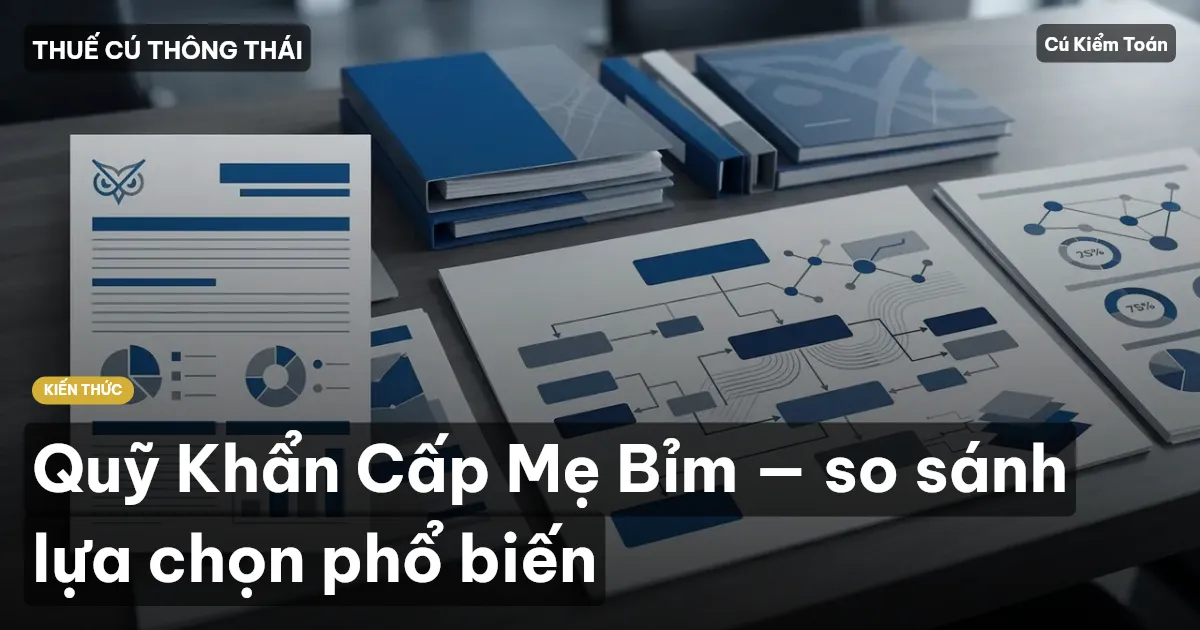Quỹ Khẩn Cấp Mẹ Bỉm — so sánh lựa chọn phổ biến
