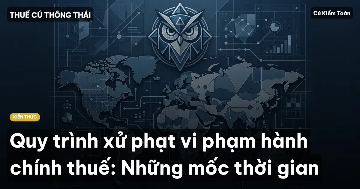Quy trình xử phạt vi phạm hành chính thuế: Những mốc thời gian