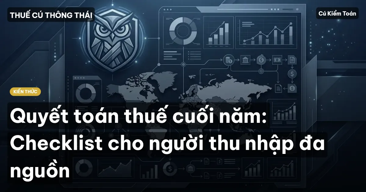 Quyết toán thuế cuối năm: Checklist cho người thu nhập đa nguồn