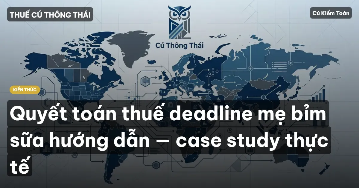Quyết toán thuế deadline mẹ bỉm sữa hướng dẫn — case study thực tế