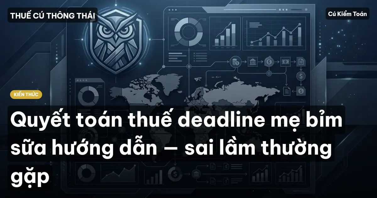 Quyết toán thuế deadline mẹ bỉm sữa hướng dẫn — sai lầm thường gặp