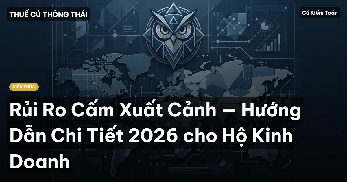 Rủi Ro Cấm Xuất Cảnh — Hướng Dẫn Chi Tiết 2026 cho Hộ Kinh Doanh