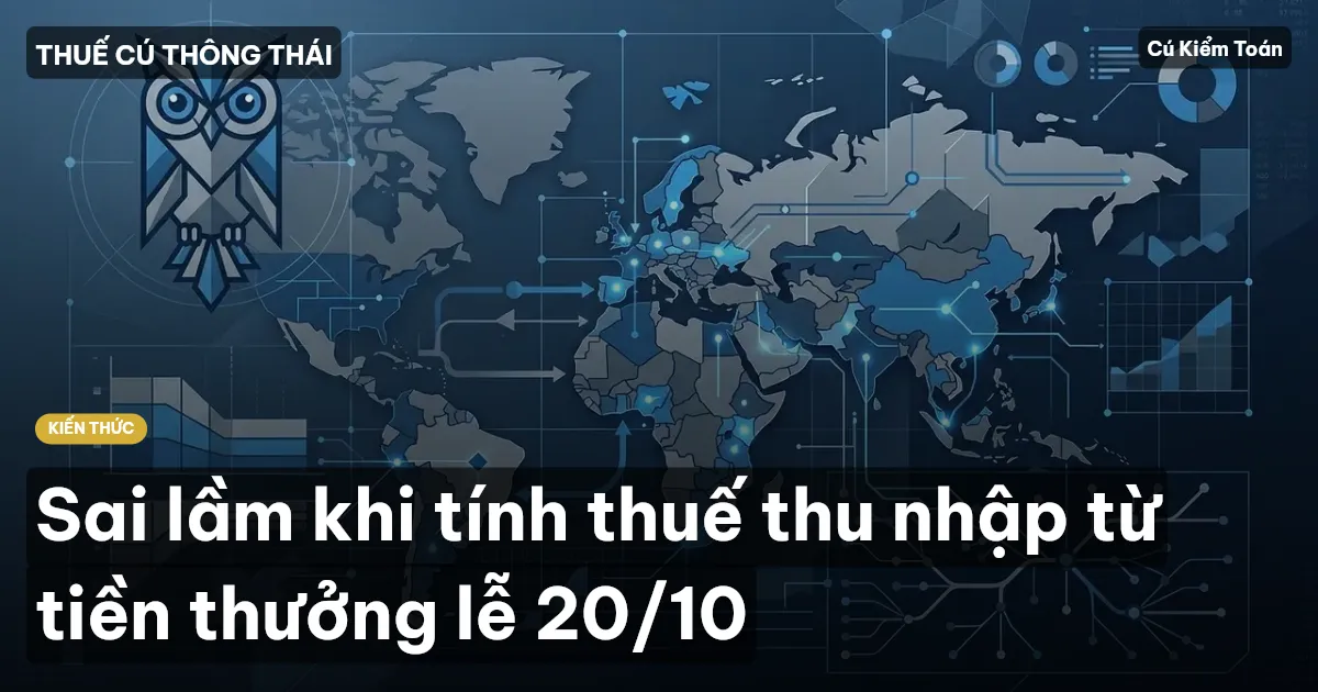 Sai lầm khi tính thuế thu nhập từ tiền thưởng lễ 20/10