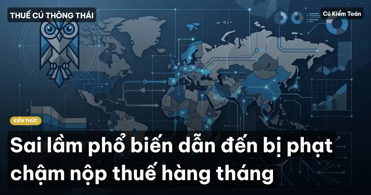 Sai lầm phổ biến dẫn đến bị phạt chậm nộp thuế hàng tháng