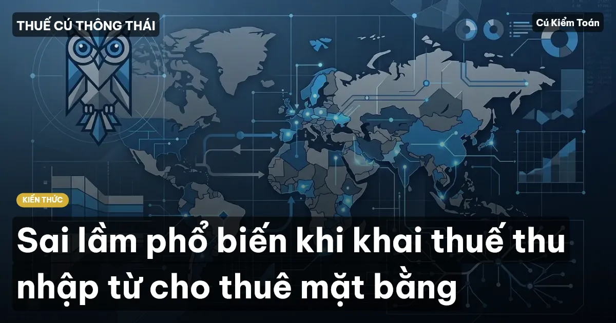 Sai lầm phổ biến khi khai thuế thu nhập từ cho thuê mặt bằng