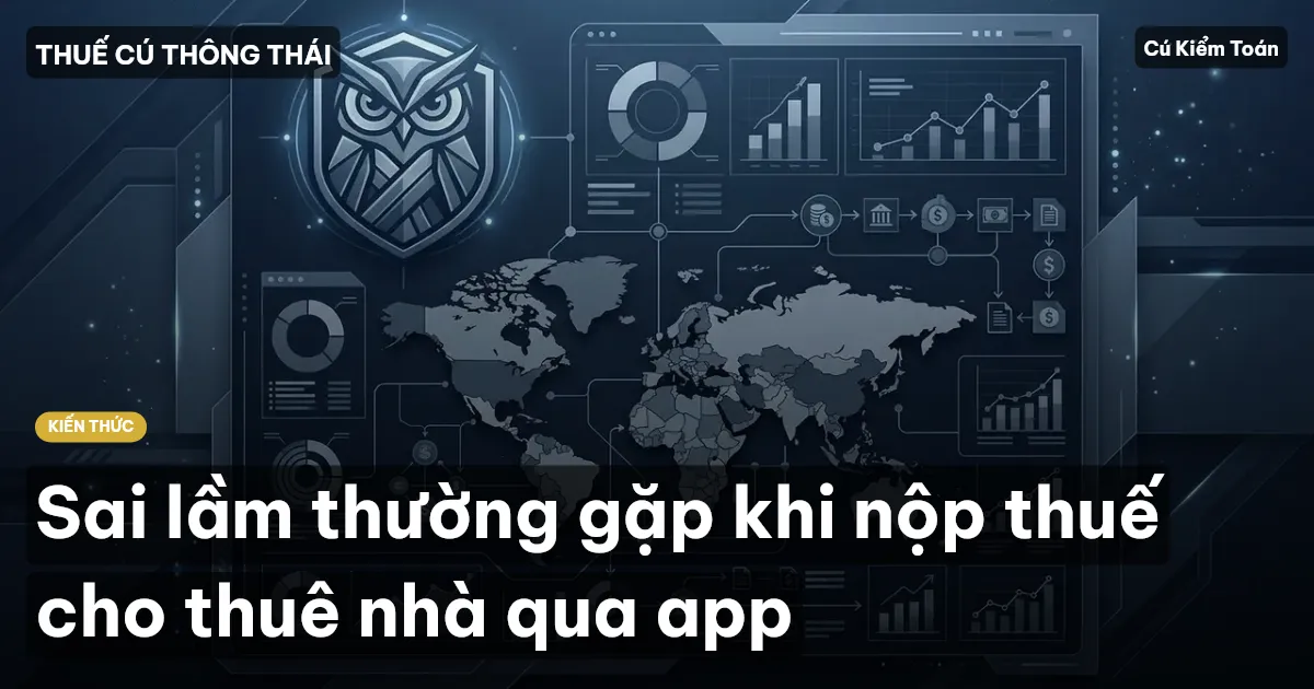 Sai lầm thường gặp khi nộp thuế cho thuê nhà qua app