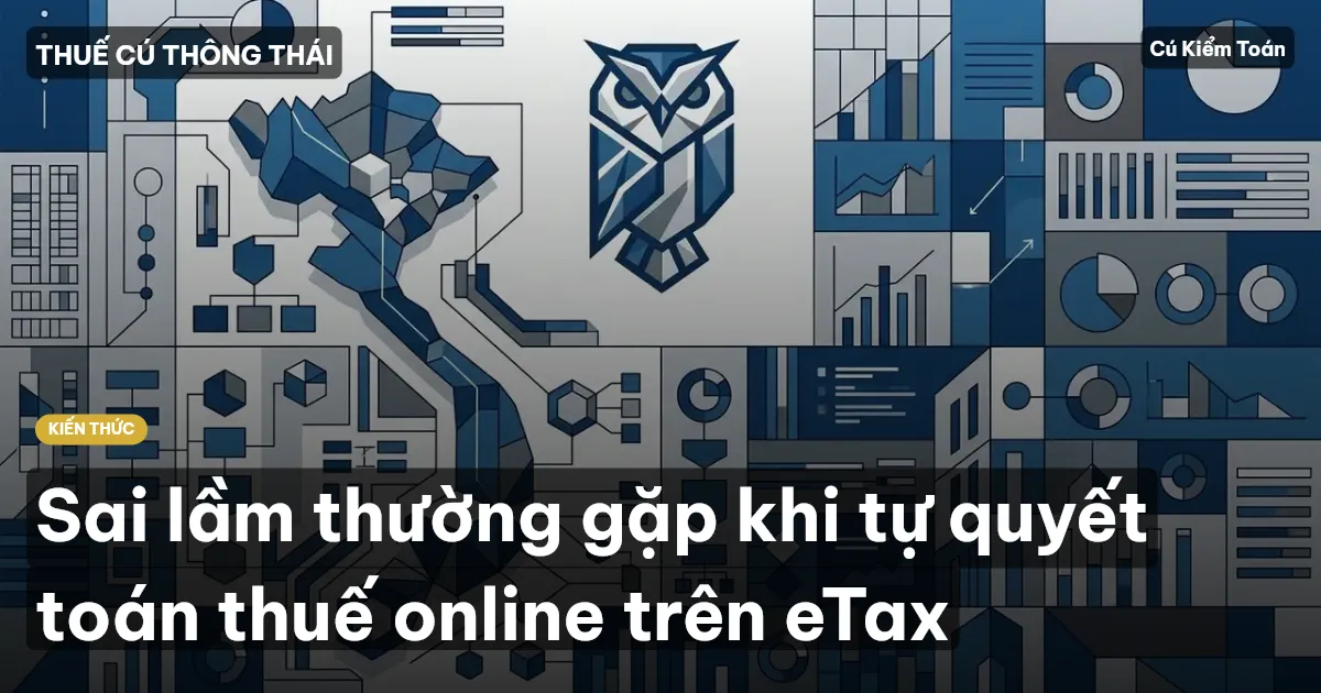 Sai lầm thường gặp khi tự quyết toán thuế online trên eTax