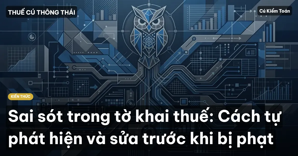 Sai sót trong tờ khai thuế: Cách tự phát hiện và sửa trước khi bị phạt