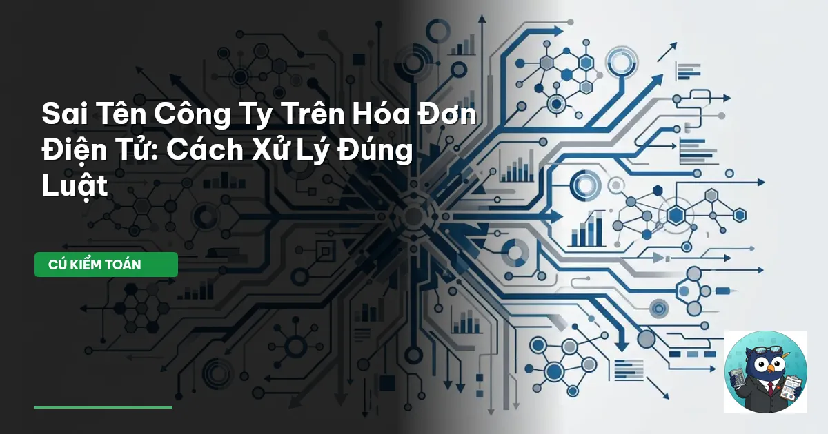 sai tên công ty trên hóa đơn