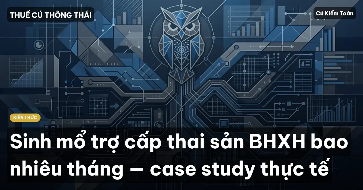Sinh mổ trợ cấp thai sản BHXH bao nhiêu tháng — case study thực tế