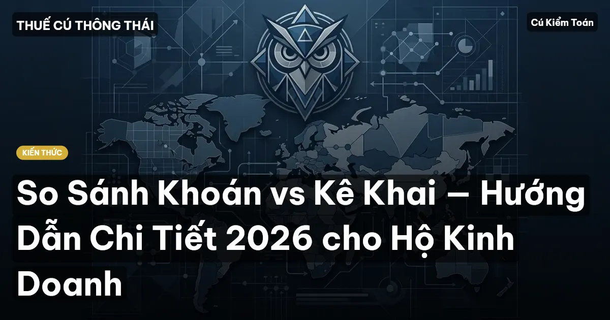 So Sánh Khoán vs Kê Khai — Hướng Dẫn Chi Tiết 2026 cho Hộ Kinh Doanh