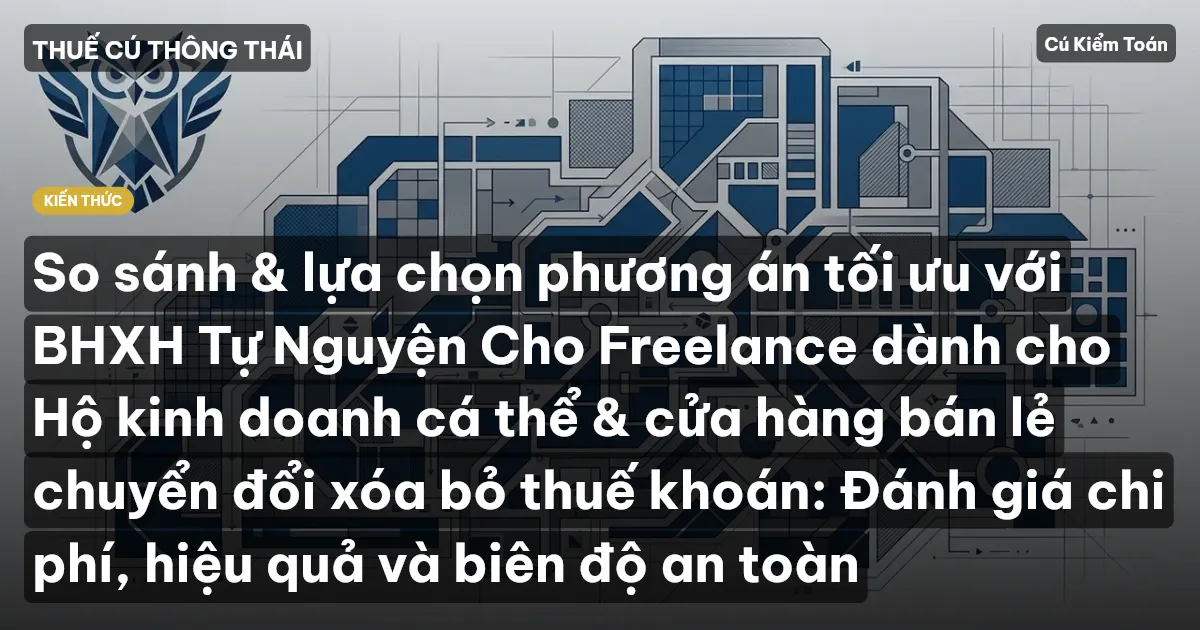 So sánh & lựa chọn phương án tối ưu với BHXH Tự Nguyện Cho Freelance dành cho Hộ kinh doanh cá thể & cửa hàng bán lẻ chuyển đổi xóa bỏ thuế khoán: Đánh giá chi phí, hiệu quả và biên độ an toàn
