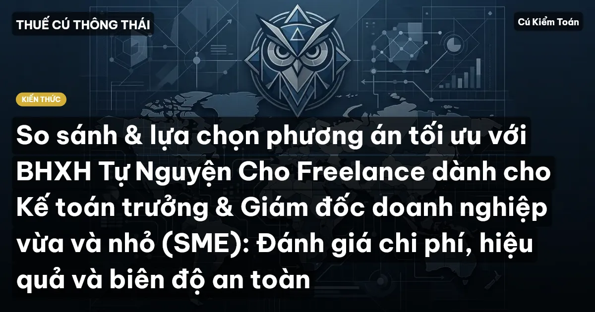 So sánh & lựa chọn phương án tối ưu với BHXH Tự Nguyện Cho Freelance dành cho Kế toán trưởng & Giám đốc doanh nghiệp vừa và nhỏ (SME): Đánh giá chi phí, hiệu quả và biên độ an toàn