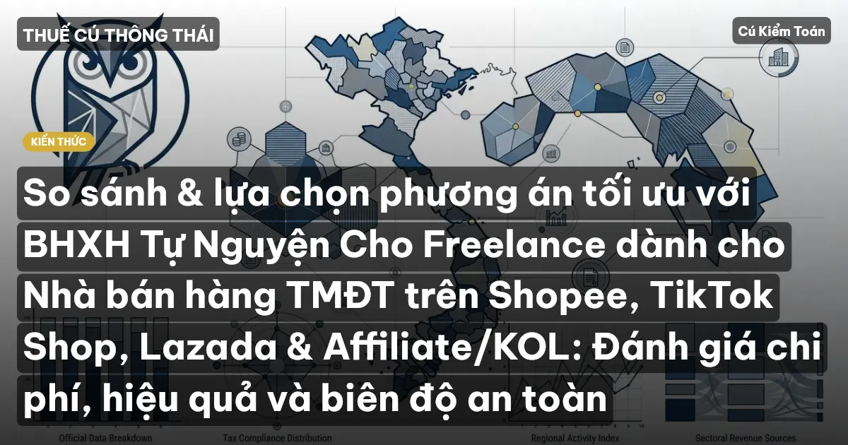 So sánh & lựa chọn phương án tối ưu với BHXH Tự Nguyện Cho Freelance dành cho Nhà bán hàng TMĐT trên Shopee, TikTok Shop, Lazada & Affiliate/KOL: Đánh giá chi phí, hiệu quả và biên độ an toàn