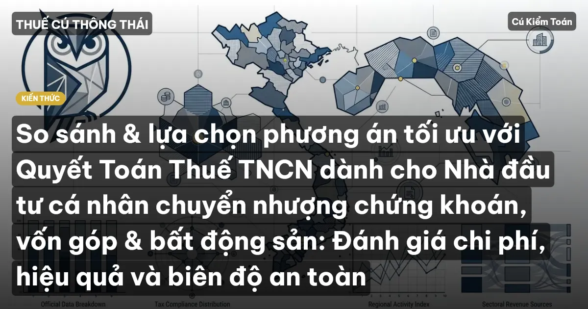 So sánh & lựa chọn phương án tối ưu với Quyết Toán Thuế TNCN dành cho Nhà đầu tư cá nhân chuyển nhượng chứng khoán, vốn góp & bất động sản: Đánh giá chi phí, hiệu quả và biên độ an toàn