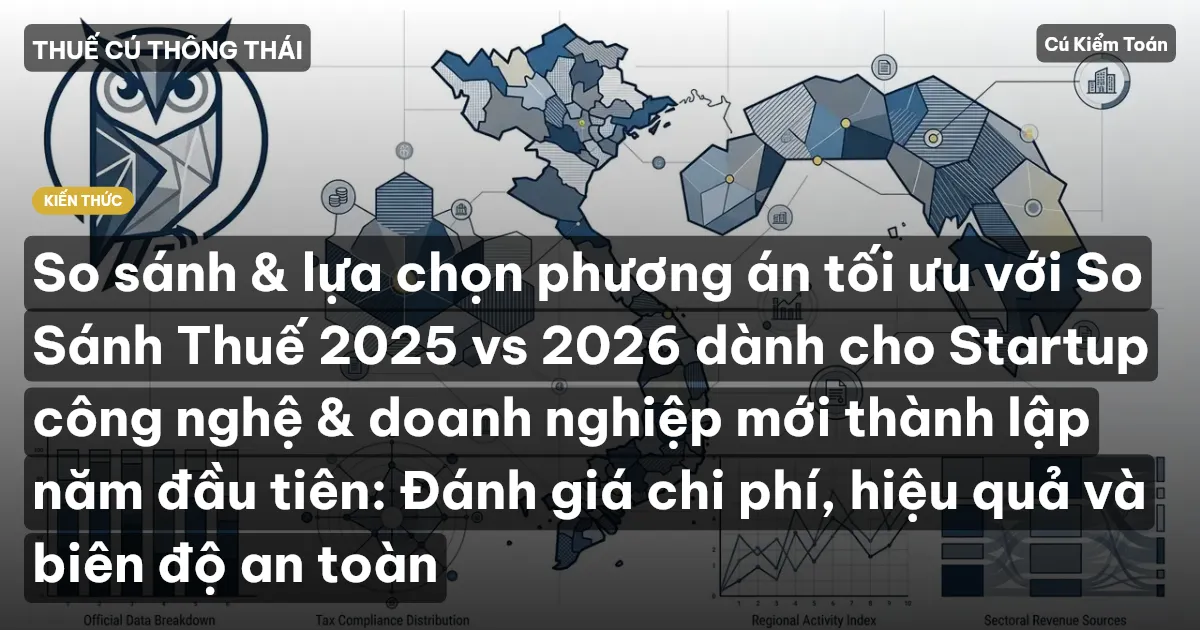 So sánh & lựa chọn phương án tối ưu với So Sánh Thuế 2025 vs 2026 dành cho Startup công nghệ & doanh nghiệp mới thành lập năm đầu tiên: Đánh giá chi phí, hiệu quả và biên độ an toàn