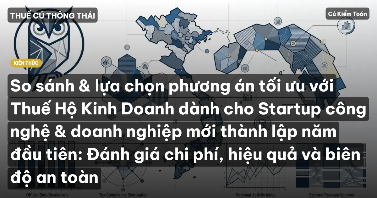 So sánh & lựa chọn phương án tối ưu với Thuế Hộ Kinh Doanh dành cho Startup công nghệ & doanh nghiệp mới thành lập năm đầu tiên: Đánh giá chi phí, hiệu quả và biên độ an toàn
