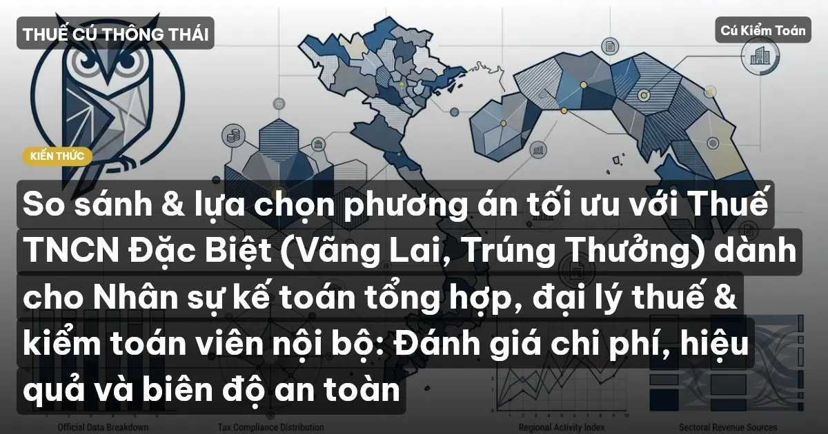 So sánh & lựa chọn phương án tối ưu với Thuế TNCN Đặc Biệt (Vãng Lai, Trúng Thưởng) dành cho Nhân sự kế toán tổng hợp, đại lý thuế & kiểm toán viên nội bộ: Đánh giá chi phí, hiệu quả và biên độ an toàn