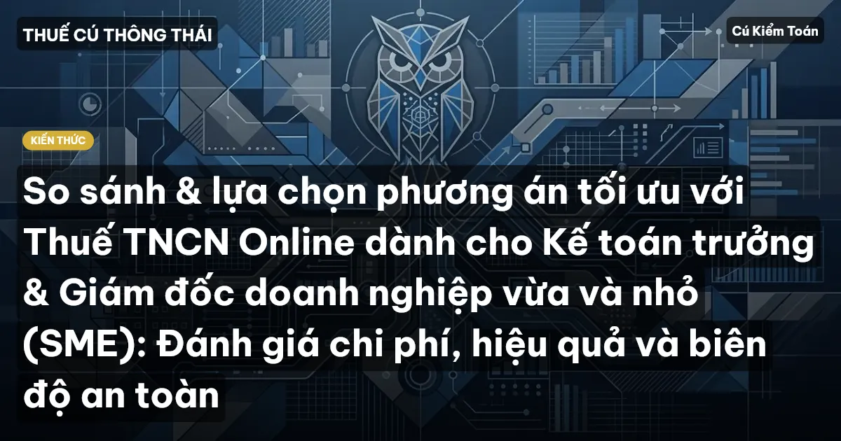 So sánh & lựa chọn phương án tối ưu với Thuế TNCN Online dành cho Kế toán trưởng & Giám đốc doanh nghiệp vừa và nhỏ (SME): Đánh giá chi phí, hiệu quả và biên độ an toàn