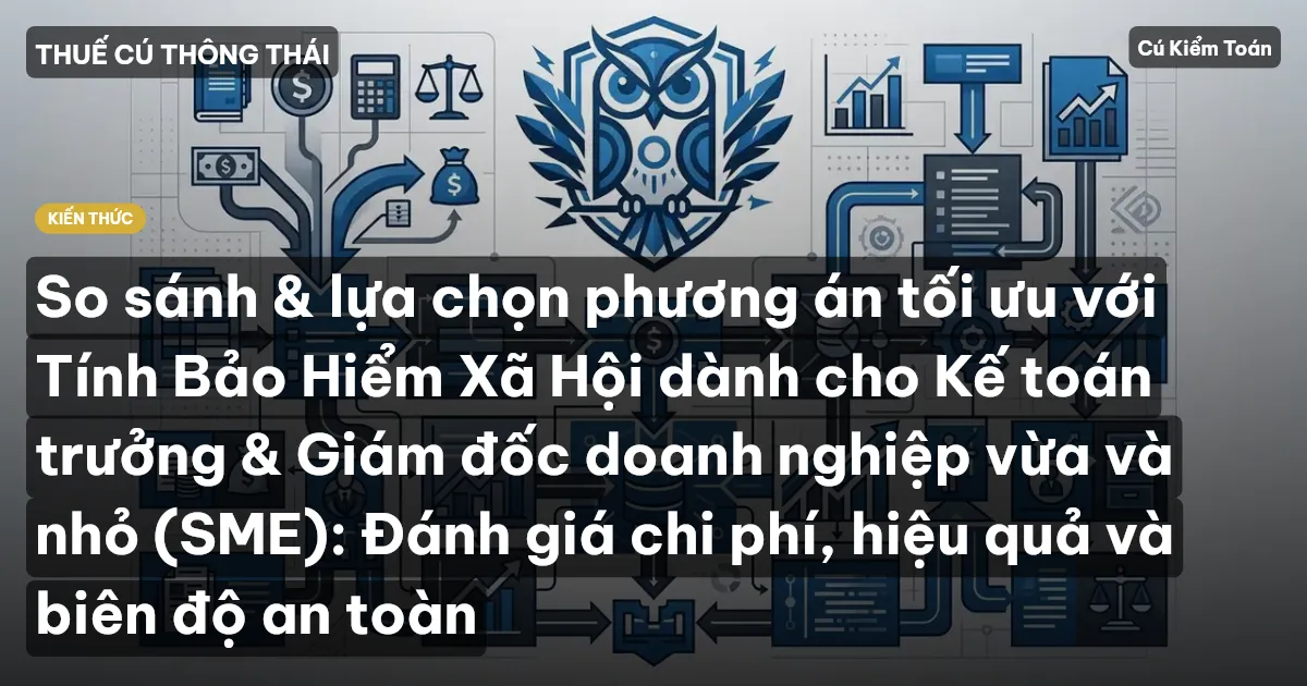 So sánh & lựa chọn phương án tối ưu với Tính Bảo Hiểm Xã Hội dành cho Kế toán trưởng & Giám đốc doanh nghiệp vừa và nhỏ (SME): Đánh giá chi phí, hiệu quả và biên độ an toàn