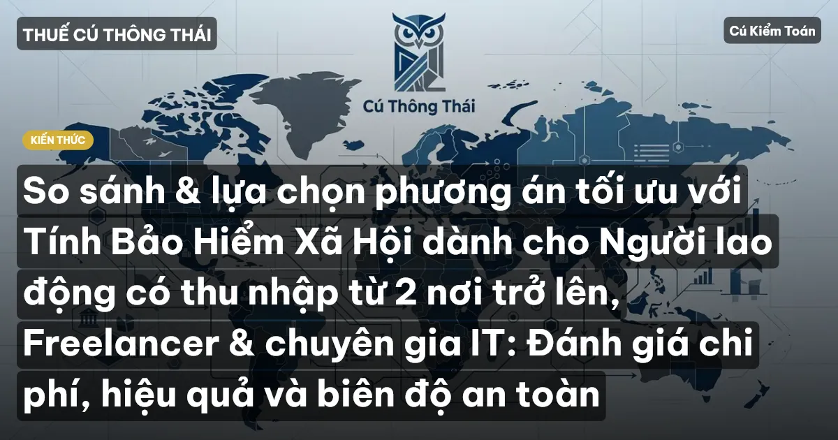 So sánh & lựa chọn phương án tối ưu với Tính Bảo Hiểm Xã Hội dành cho Người lao động có thu nhập từ 2 nơi trở lên, Freelancer & chuyên gia IT: Đánh giá chi phí, hiệu quả và biên độ an toàn