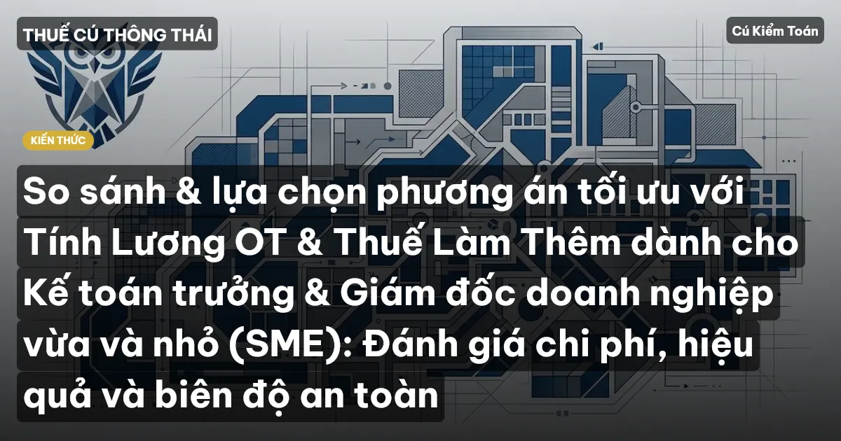 So sánh & lựa chọn phương án tối ưu với Tính Lương OT & Thuế Làm Thêm dành cho Kế toán trưởng & Giám đốc doanh nghiệp vừa và nhỏ (SME): Đánh giá chi phí, hiệu quả và biên độ an toàn
