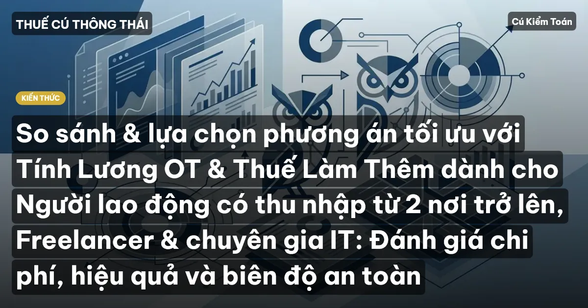 So sánh & lựa chọn phương án tối ưu với Tính Lương OT & Thuế Làm Thêm dành cho Người lao động có thu nhập từ 2 nơi trở lên, Freelancer & chuyên gia IT: Đánh giá chi phí, hiệu quả và biên độ an toàn