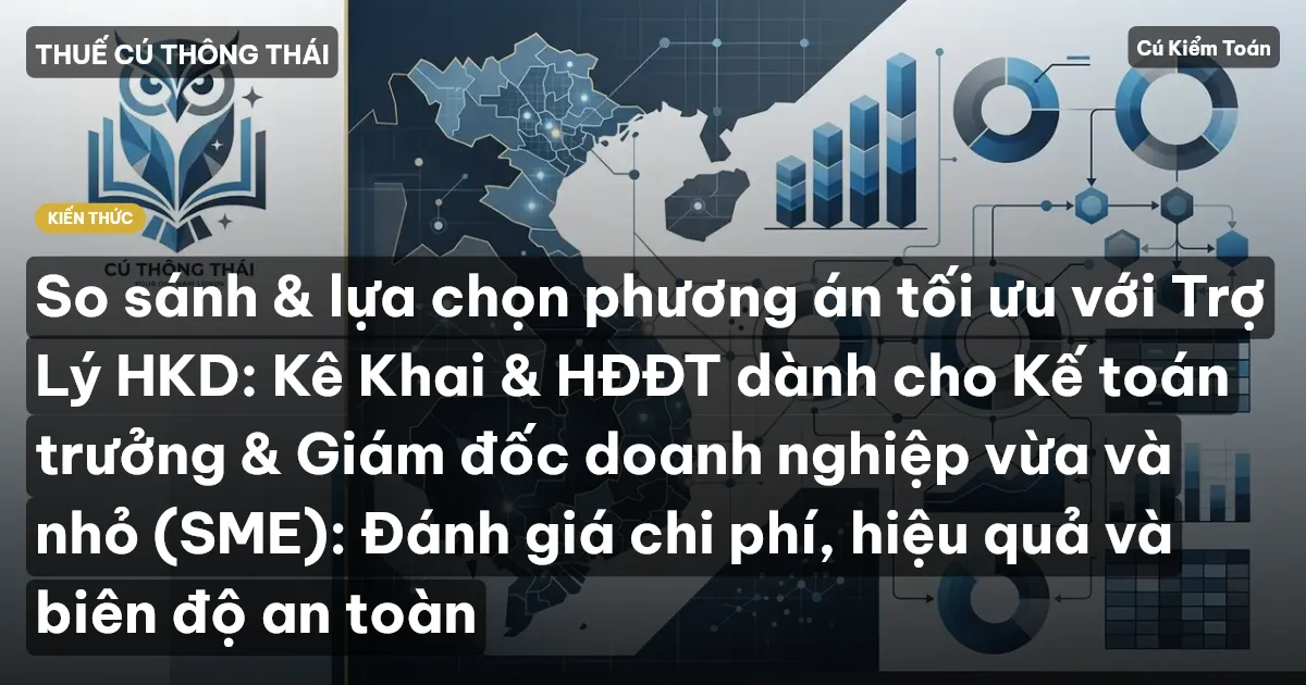 So sánh & lựa chọn phương án tối ưu với Trợ Lý HKD: Kê Khai & HĐĐT dành cho Kế toán trưởng & Giám đốc doanh nghiệp vừa và nhỏ (SME): Đánh giá chi phí, hiệu quả và biên độ an toàn