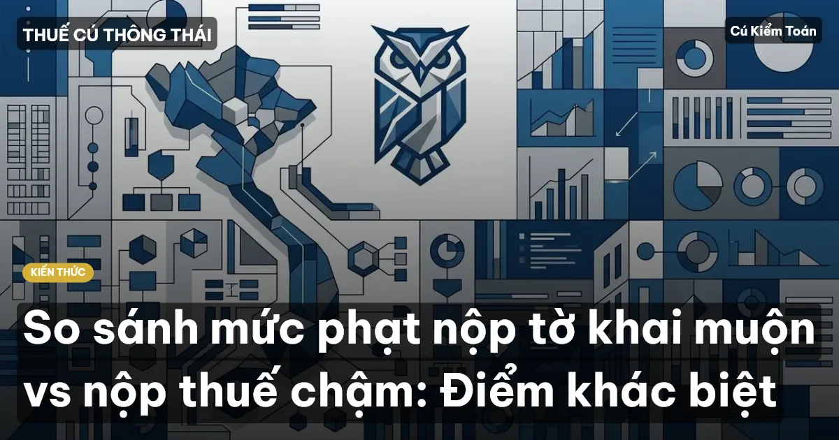 So sánh mức phạt nộp tờ khai muộn vs nộp thuế chậm: Điểm khác biệt