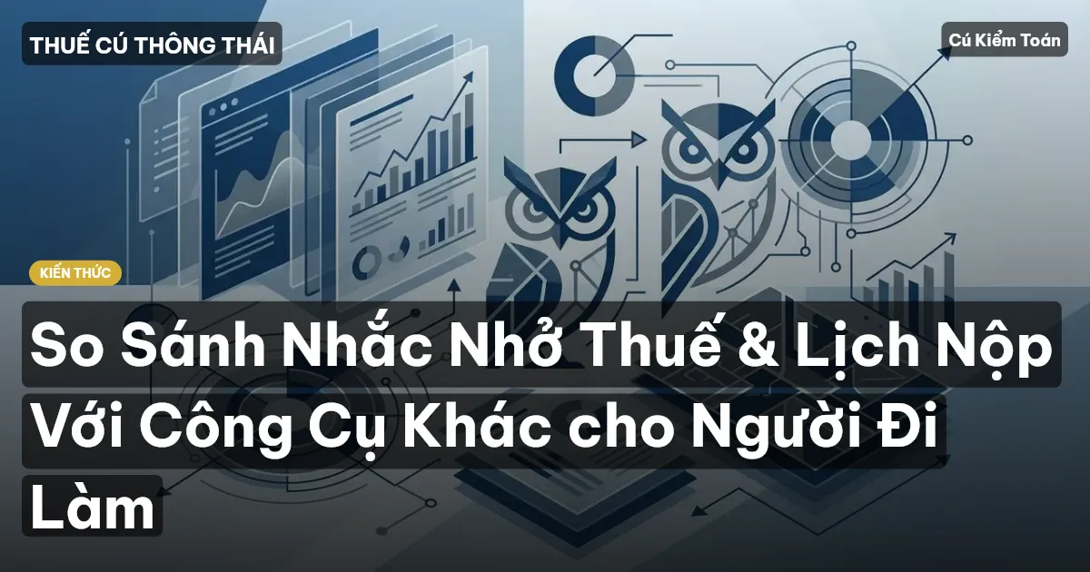 So Sánh Nhắc Nhở Thuế & Lịch Nộp Với Công Cụ Khác cho Người Đi Làm