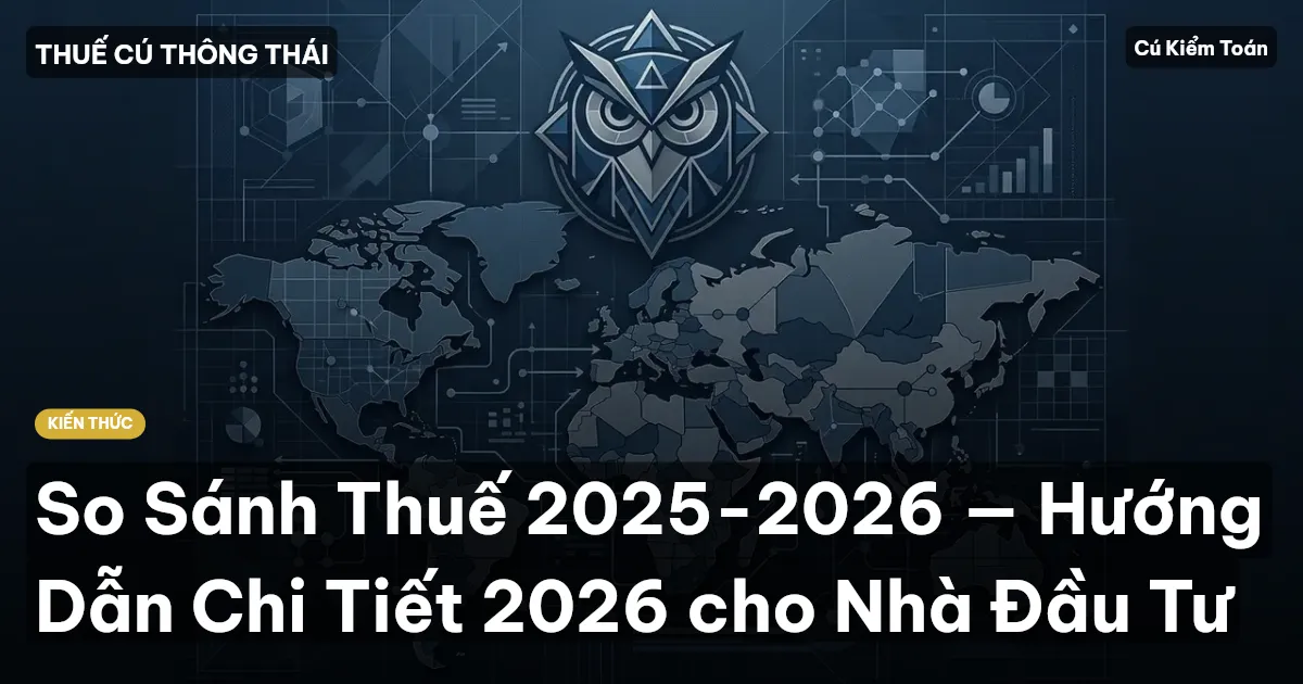 So Sánh Thuế 2025-2026 — Hướng Dẫn Chi Tiết 2026 cho Nhà Đầu Tư